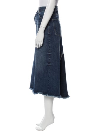 Raey Raw-Edge Trim Midi Length Skirt