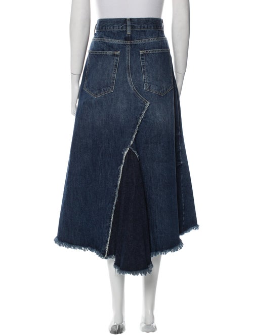 Raey Raw-Edge Trim Midi Length Skirt