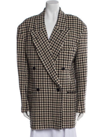Raey Virgin Wool Houndstooth Print Coat