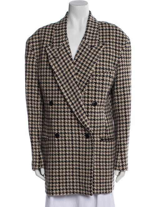 Raey Virgin Wool Houndstooth Print Coat