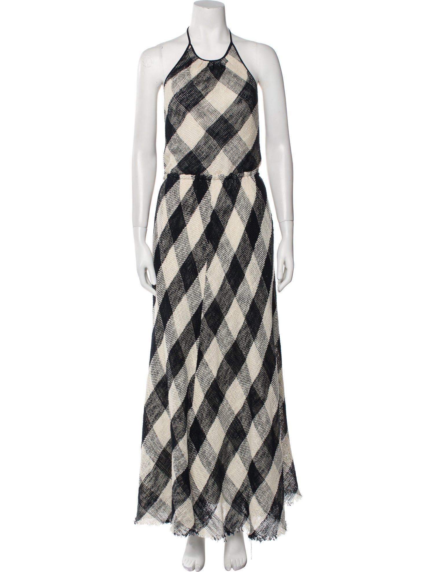 Raey Plaid Print Long Dress
