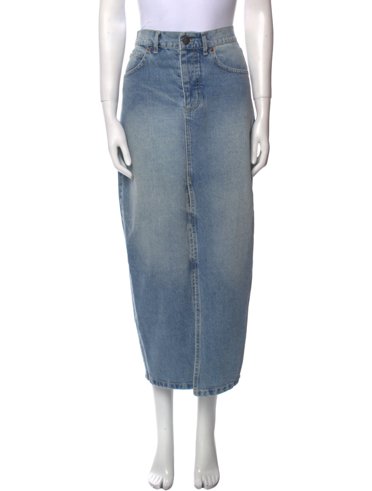 Raey Distressed Accents Midi Length Skirt