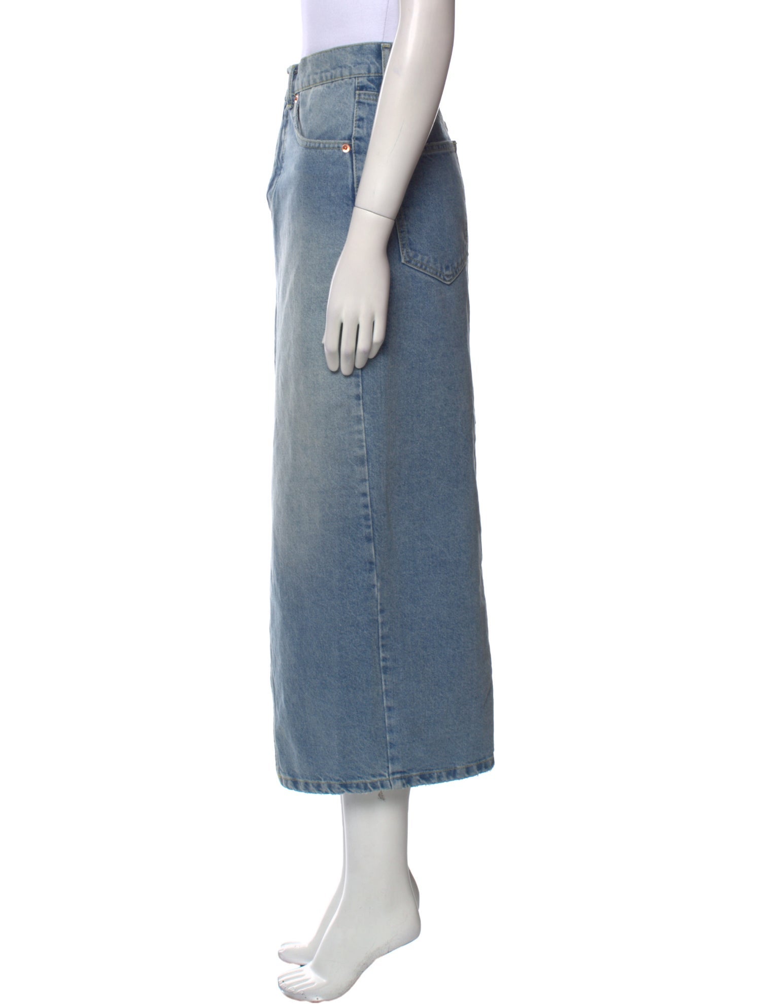 Raey Distressed Accents Midi Length Skirt