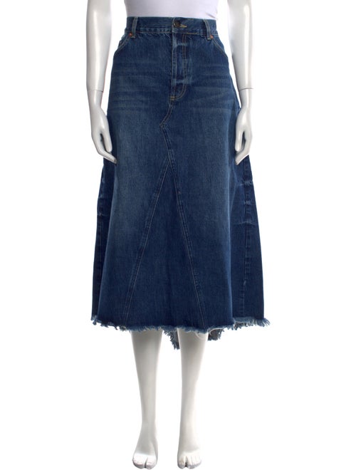 Raey Raw-Edge Trim Midi Length Skirt