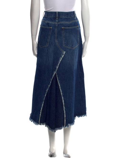 Raey Raw-Edge Trim Midi Length Skirt