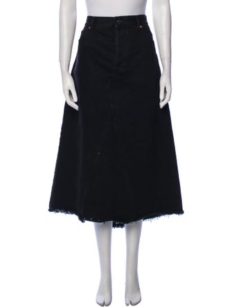 Raey Raw-Edge Trim Midi Length Skirt