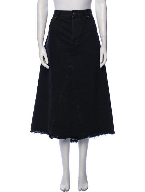 Raey Raw-Edge Trim Midi Length Skirt