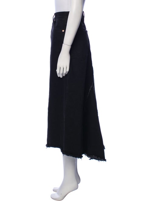 Raey Raw-Edge Trim Midi Length Skirt