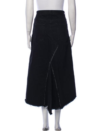 Raey Raw-Edge Trim Midi Length Skirt