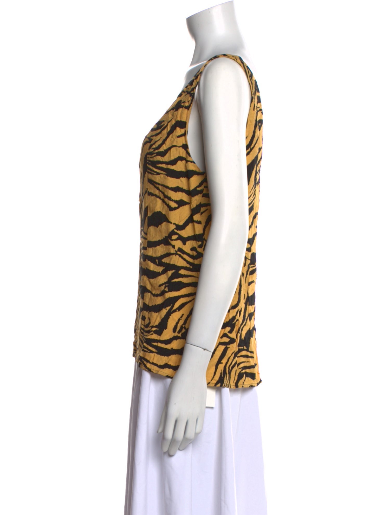 Raey Animal Print V-Neck Top