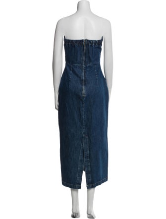 Raey Strapless Midi Length Dress