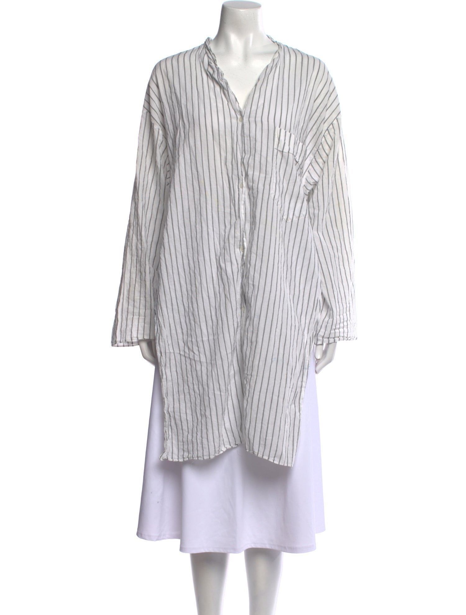 Raey Striped V-Neck Tunic
