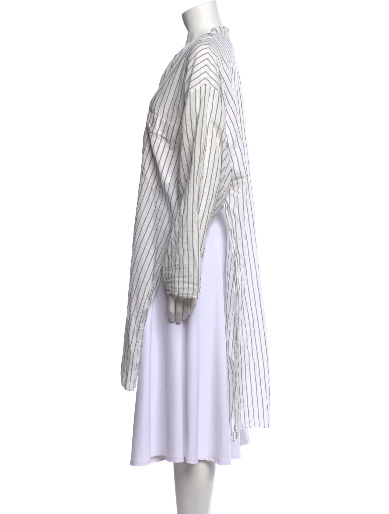 Raey Striped V-Neck Tunic