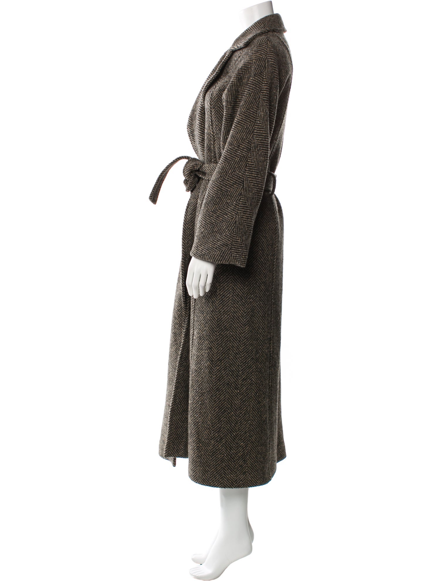 Raey Virgin Wool Striped Faux Fur Coat