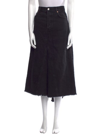 Raey Raw-Edge Trim Midi Length Skirt