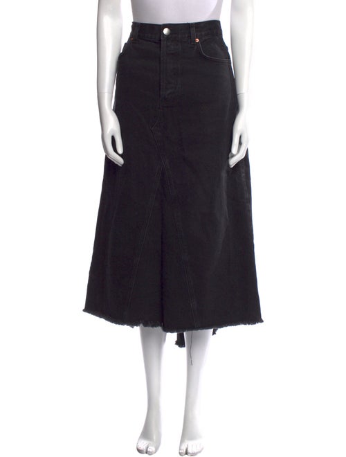 Raey Raw-Edge Trim Midi Length Skirt