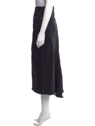 Raey Raw-Edge Trim Midi Length Skirt