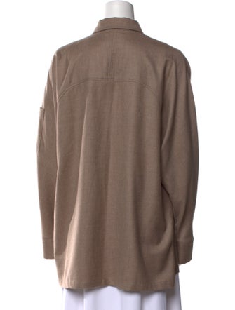Raey Cashmere Long Sleeve Button-Up Top
