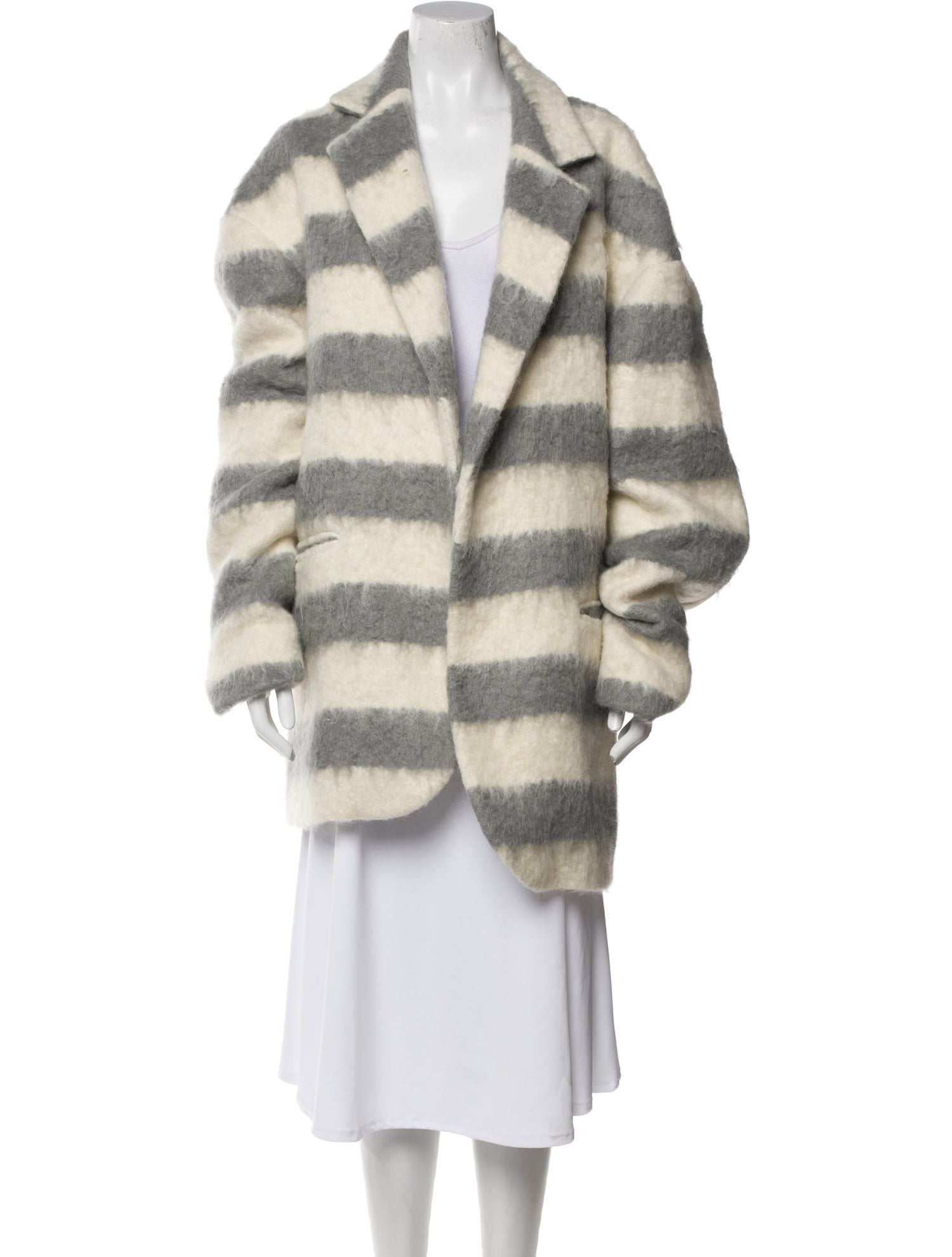 Raey Striped Fur Coat