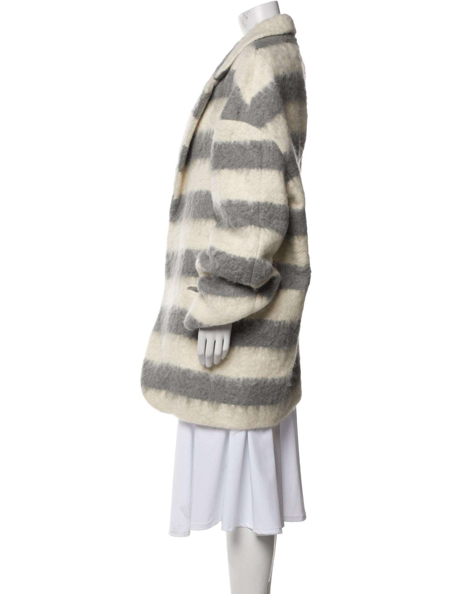 Raey Striped Fur Coat