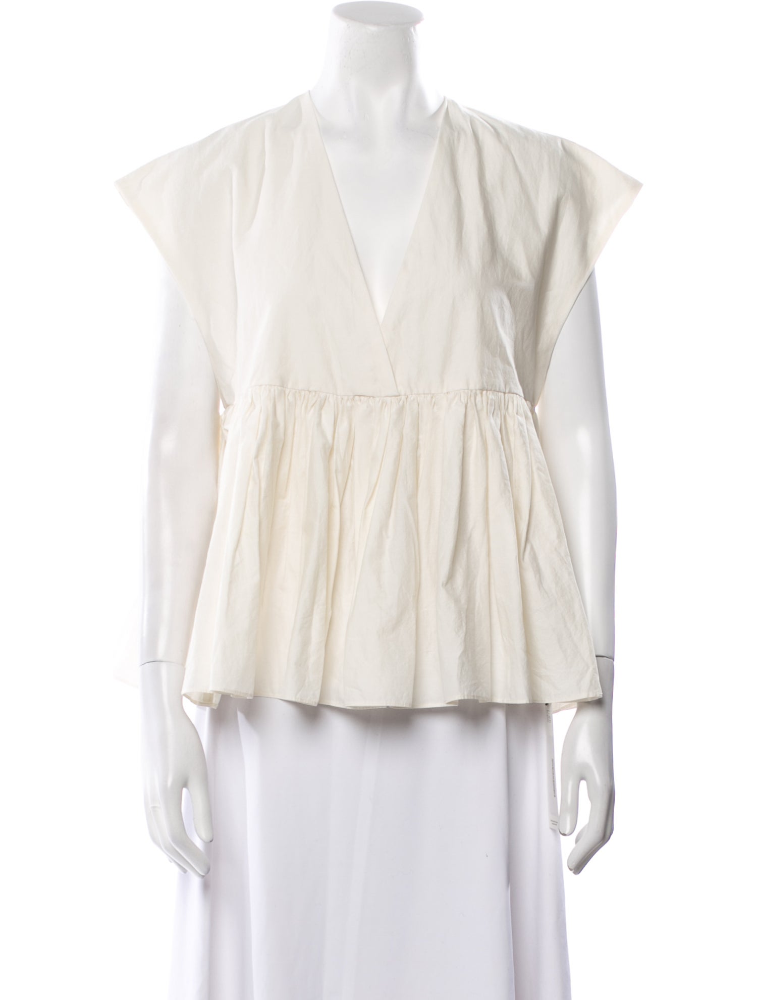 Raey V-Neck Short Sleeve Blouse