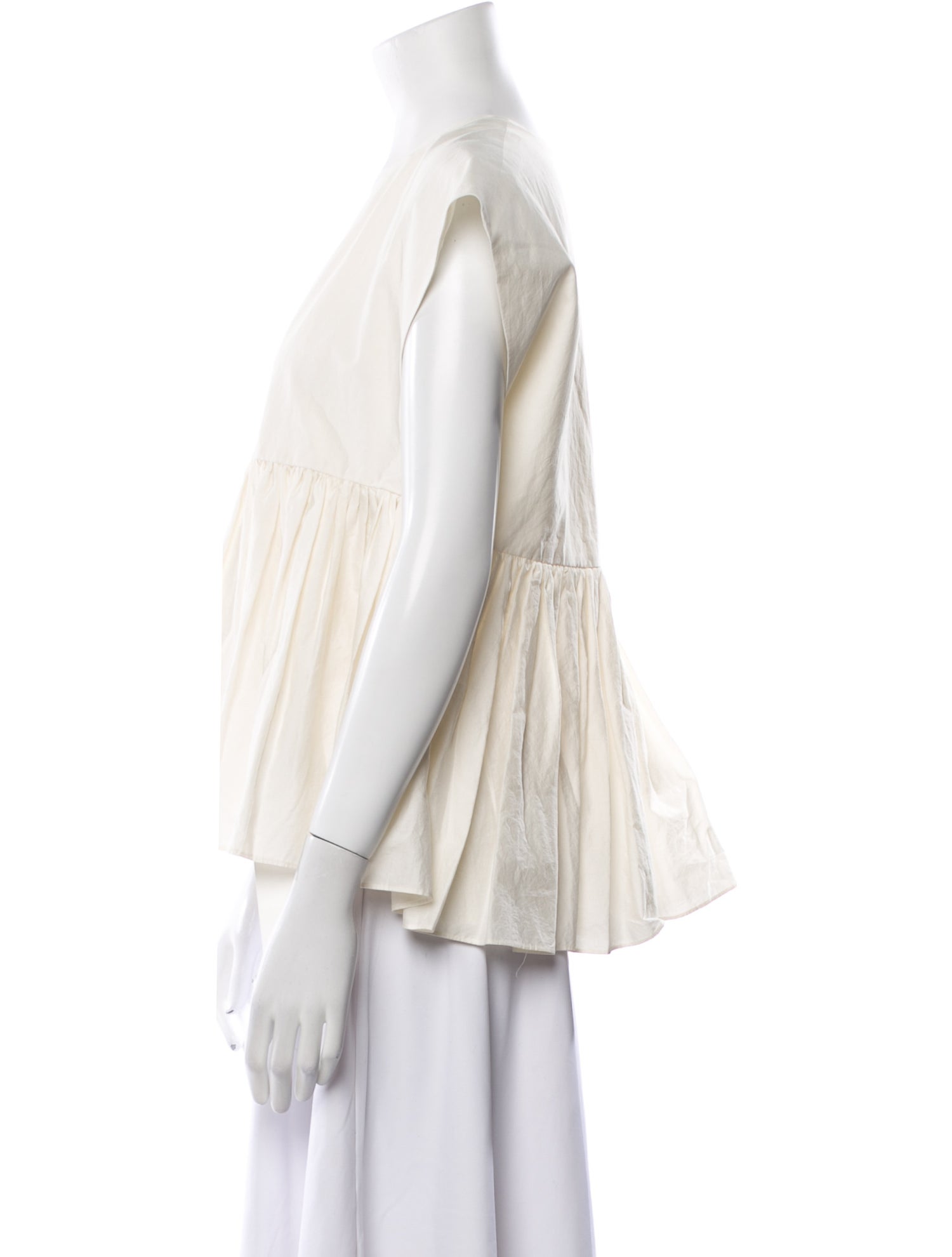 Raey V-Neck Short Sleeve Blouse