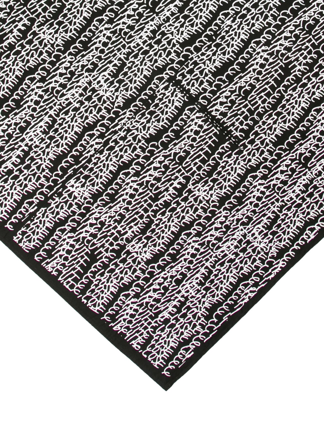 Raf Simons 2003 Closed Circuit Bandana - Black Scarves