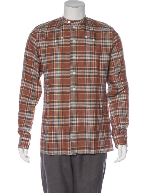 Raf Simons 2017 Plaid Linen Button-Up Shirt w/ Tag