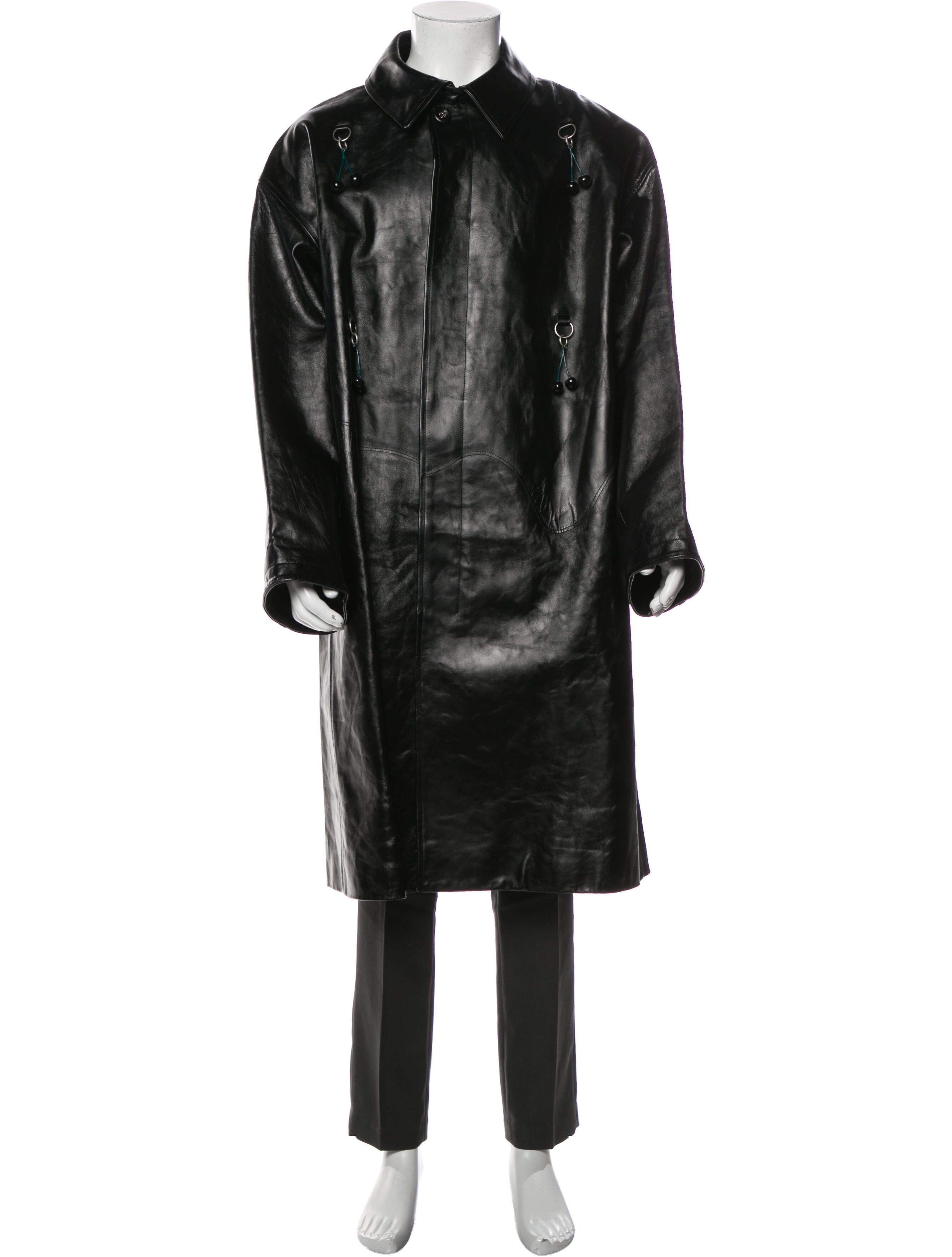 Raf Simons 2019 Cherry Trench Coat - Black Outerwear