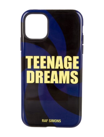 Raf Simons Blue Pattern Print Teenage Dreams iPhone Case