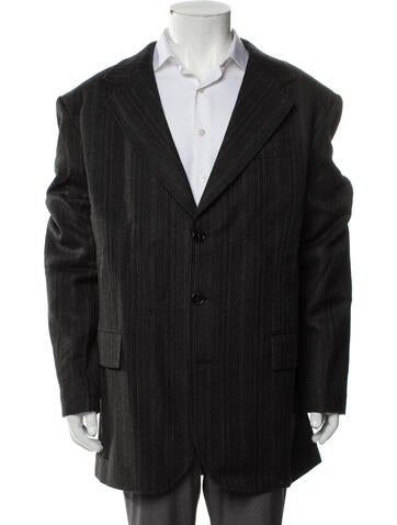 Raf Simons Outerwear Virgin Wool Tweed Pattern Peacoat S