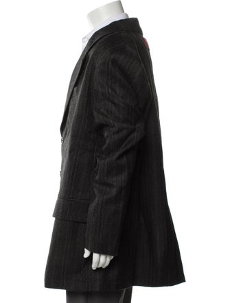 Raf Simons Virgin Wool Tweed Pattern Peacoat