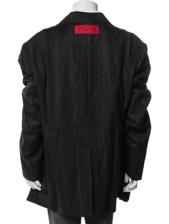 Raf Simons Virgin Wool Tweed Pattern Peacoat