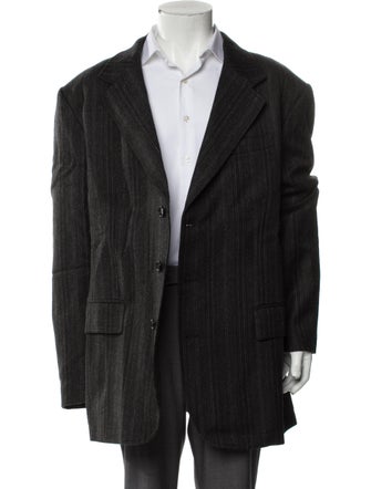 Raf Simons Virgin Wool Tweed Pattern Peacoat