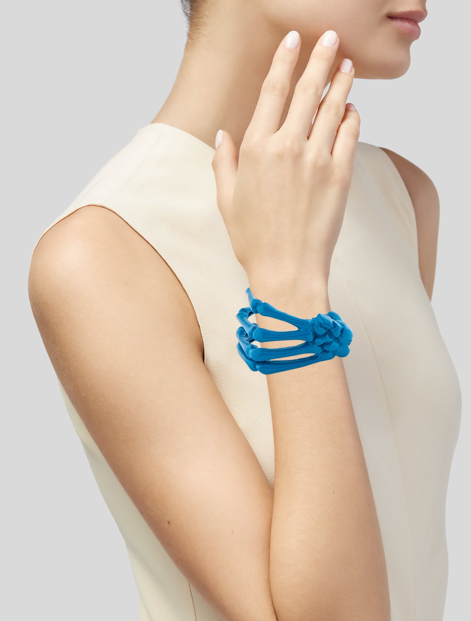 Raf Simons Skeleton Cuff Bracelet - Blue Cuff, Bracelets