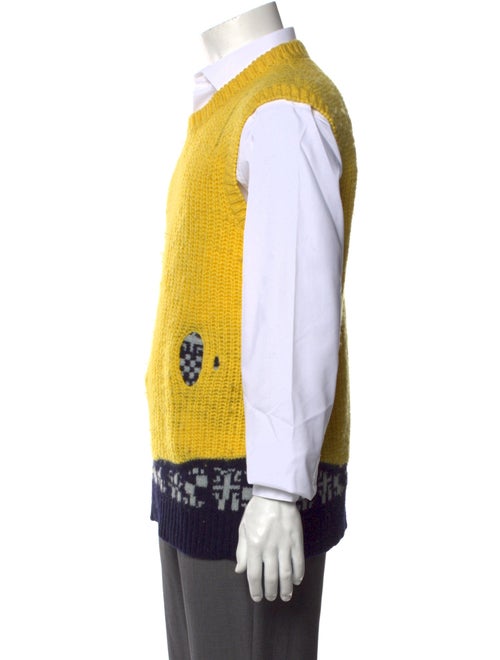 Raf Simons Virgin Wool Printed Sweater Vest