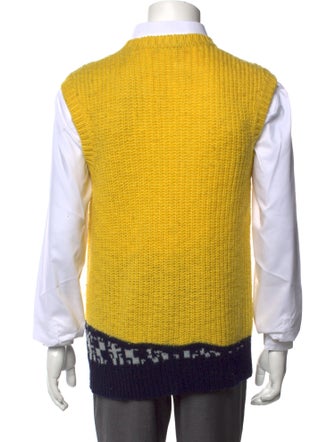 Raf Simons Virgin Wool Printed Sweater Vest