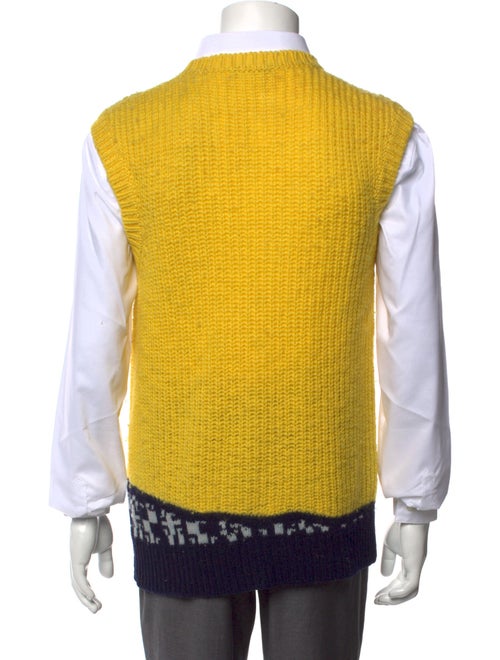 Raf Simons Virgin Wool Printed Sweater Vest