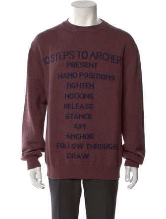 Raf Simons Virgin Wool Graphic Print Pullover