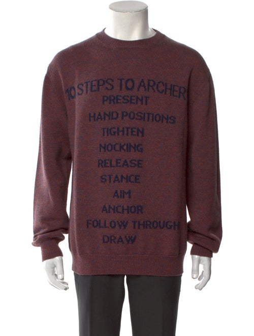 Raf Simons Virgin Wool Graphic Print Pullover