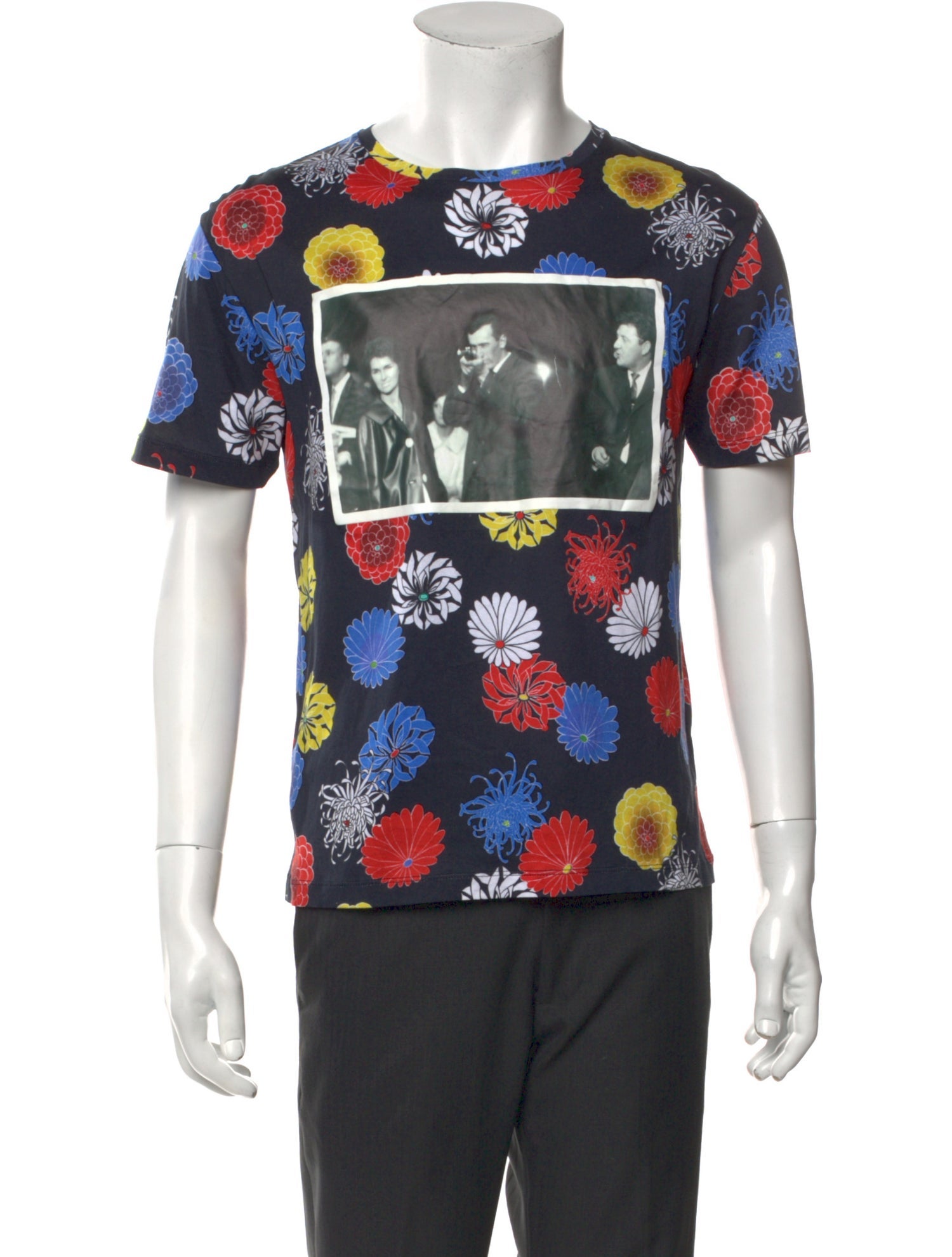 Raf Simons Floral Print Crew Neck T-Shirt w/ Tags