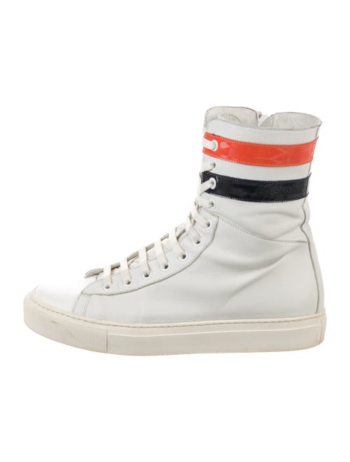 Raf Simons Leather Colorblock Pattern Sneakers