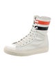 Raf Simons Leather Colorblock Pattern Sneakers