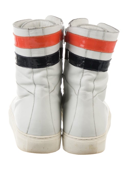 Raf Simons Leather Colorblock Pattern Sneakers