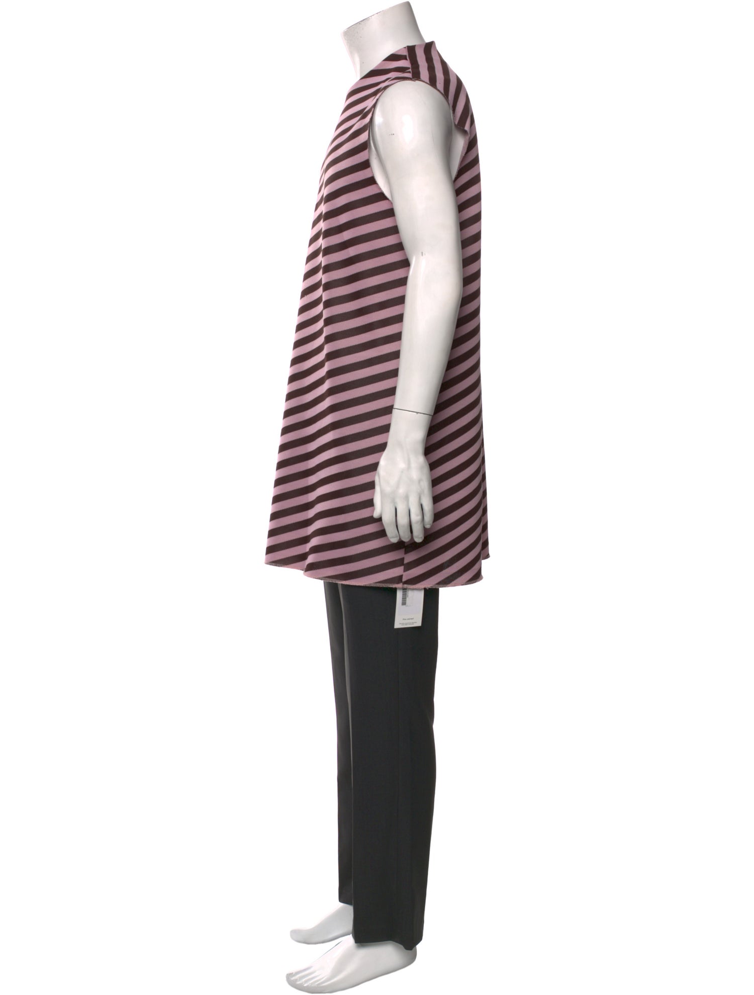 Raf Simons Striped Scoop Neck T-Shirt