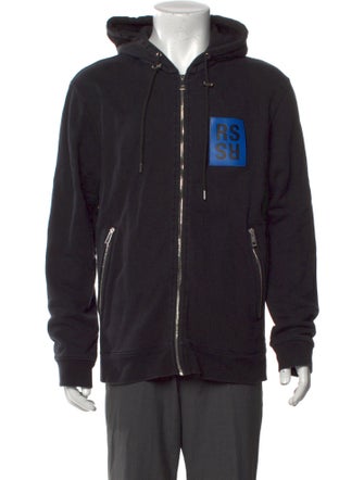 Raf Simons Graphic Print Crew Neck Hoodie