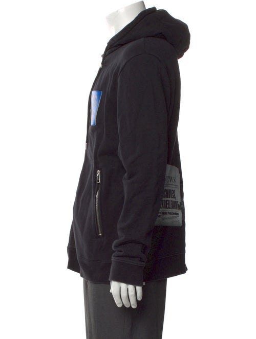 Raf Simons Graphic Print Crew Neck Hoodie