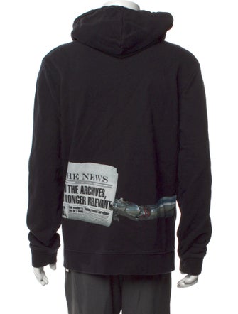 Raf Simons Graphic Print Crew Neck Hoodie