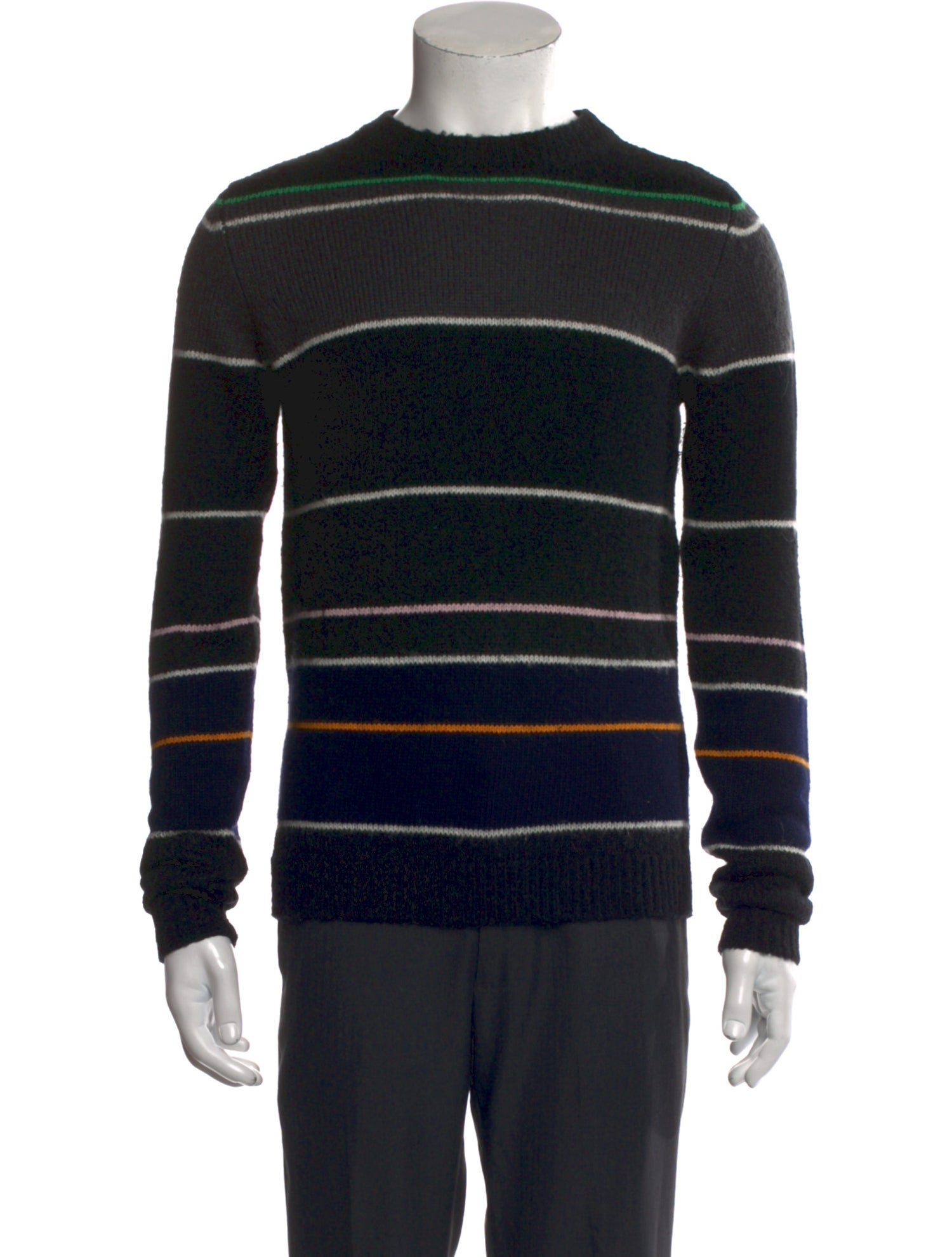 Raf Simons Striped Crew Neck Pullover