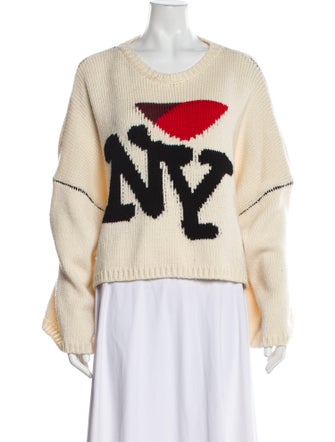 Raf Simons Wool Graphic Print Pullover